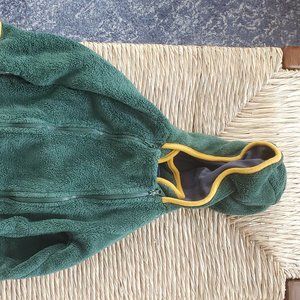Rugged Bear Baby Fleece Hunter Green Gold one piece snow suit